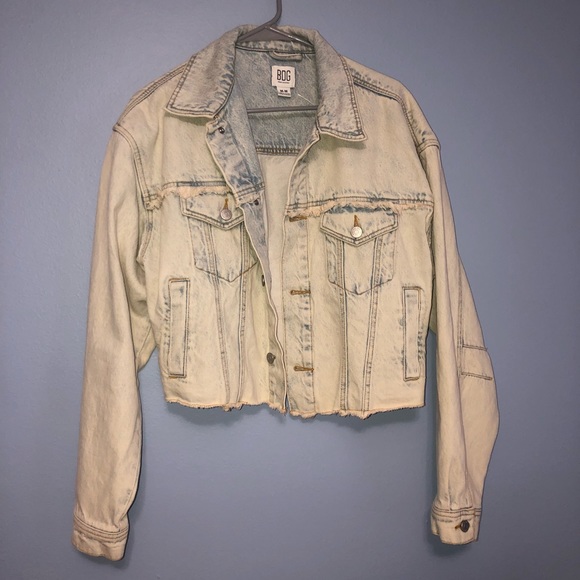 Urban Outfitters Denim Acid Wash Cropped Jacket - Picture 1 of 4